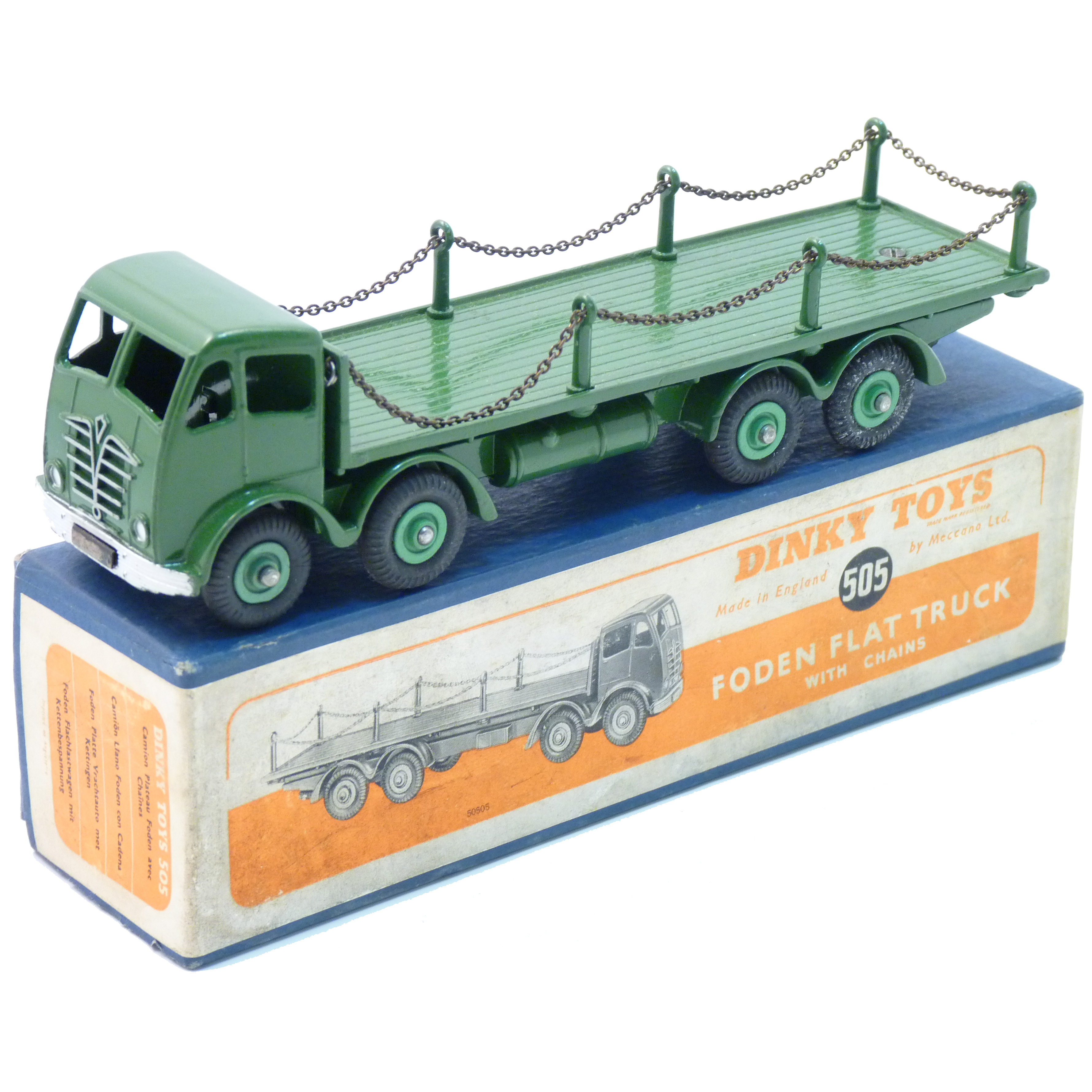 Dinky 505/905 Foden935 Octopus x 3 Chain Posts White Metal 